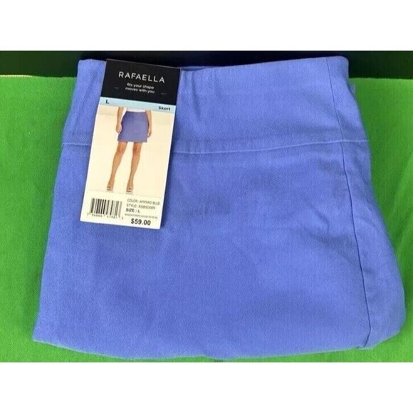 Rafaella Ladies 18" Length Elastic Waistband Stretch Skort Amparo Blue Large - Picture 1 of 8